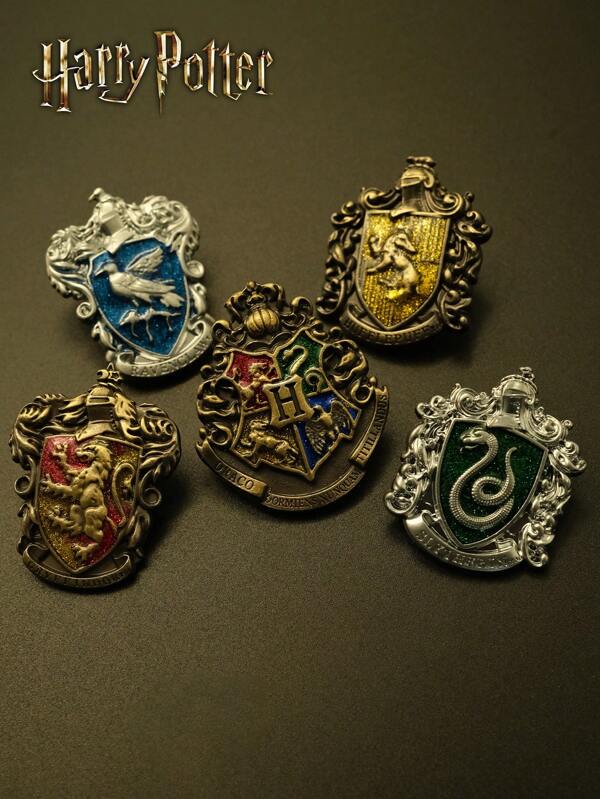 Harry Potter Harry Potter offiziell lizenzierte Abzeichen, vintage Brosche, vier große Colleges, umgeben von Hogwarts Geschenkartikel, Abzeichen für Rucksäcke, Mode-Dekorationen, Geschenke