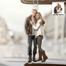 7 Style - Custom Photo Acrylic Car Ornament - Drive Safe, I Love You - Personalized Couple Photo Accessory - Gifts For Husband - Valentine's Day Decor, Artwork Wall Painting For Gift, Bathroom