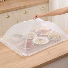 1 pièce Tente de couverture d'aliments à ouverture rapide - Réutilisable, écran parapluie pliable pour barbecues, pique-niques et fêtes en plein air - Garde les mouches et les moustiques à distance - Design transparent avec des bords élastiques pour une utilisation en cuisine et à table