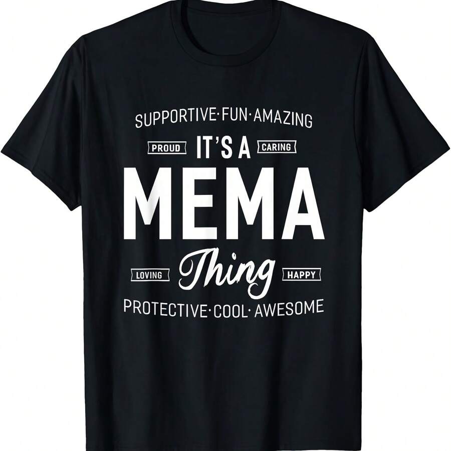 It's A MeMa Thing Gift Grandma Women T-Shirt T-Shirt - Black - View 1