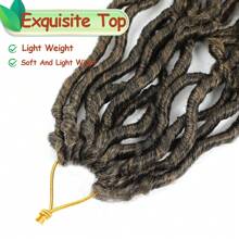 Goddess Faux Locs Crochet Hair 18Inch For Women, Long Goddess Locs Crochet Hair, Boho Style Locs, River Locs Crochet Hair With Curly Ends