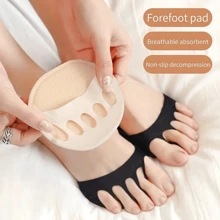2/4 pezzi Sottopiedi in schiuma con cinque dita per donna, per scarpe con tacco alto, sottopiedi confortevoli per la cura dei piedi, inserti per calzini antiscivolo per le dita, must-have per sandali estivi con tacco, accessori per scarpe quotidiane, sottopiedi, calzini estivi per tacchi alti