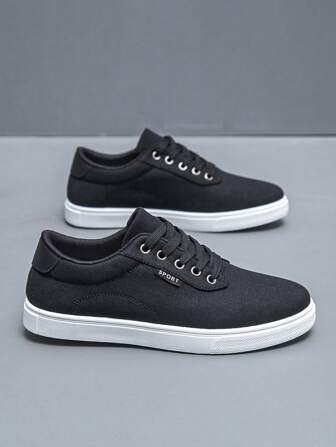 男士时尚休闲运动帆布鞋，低帮透气运动鞋