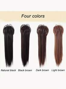 超长蓬松鲻鱼式层次感鱼尾辫直发接发假发，发饰，发爪，发夹，发卡，发夹，休闲秋冬度假装扮发夹，夏季海滩风情 - 加長瀑布 - 查看 18