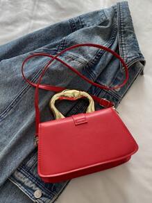 Bolso pequeño cuadrado de moda, bolso de mujer con asa de acrílico metálico, bolso de hombro/cruzado 8 en 1, bolso casual de exterior, bolso versátil para el uso diario