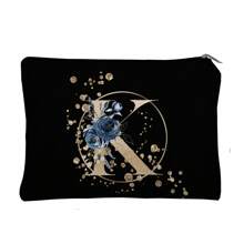 1 Pc Cosmetic Bag Makeup Bags Wallet Name Initials A-Z Letter Pattern Toiletry Organizer Pouch Wash Bag Zipper Phone Purse Pencil Pouch Clutch Bag Teacher Gifts Travel Essentials For Women Girl Gift For For Makeup Tools Makeup Brushes Storage Makeup Organizer Make Up Organizer Makeup Storage Makeup Pouch Make Up Pouch