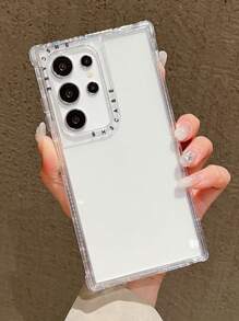 Clear Silicone Phone Case Compatible With Samsung Galaxy S23 S25 Ultra S24 Plus S22 Ultra 3 In 1 Shockproof Full Coverage Protective Cover - Clear - View 2