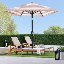 Best Choice Products 10ft Outdoor Steel Polyester Market Patio Umbrella W/Crank, Easy Push Button, Tilt, Table Compatible - Tan