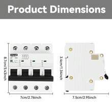 CILIA 1/2/4 pezzi Interruttore automatico 4P 400V 6kA Curva C C10/16/20/25/32/40/63 - Connessione DIN universale per qualsiasi quadro elettrico Uso industriale e residenziale
