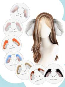 Plush Floppy Ear Rabbit Headband, Cute For Dates, Selfies, Shrinks Face, Ins Style, Party/Stage Decor, Lolita Accessory - A - View 5