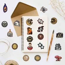 50pcs Endless Mysterious Celestial Sticker PVC Material, Suitable For A Variety Of Surfaces, Such As Laptops, Mobile Phones, Water Bottles And So On. High Adhesive Stickers Do Not Come Off Easily