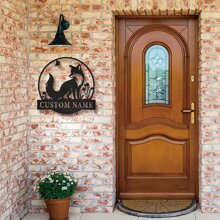 Aangepaste Fox Metalen Wand Led-borden - Gepersonaliseerde Metalen Fox Decor - Aangepast Fox Naambord - Cadeau voor Fox-liefhebbers - Fox Home Decor - Fox Metalen Wandkunst