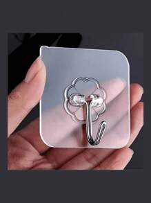 30Pcs/10Pcs/1Pc Translucent Strong Adhesive Hooks, No Need To Drill Holes, Punch-Free Traceless Load-Bearing Hooks, Strong Adhesive Hangers, Removable, Transparent, Waterproof, Rust-Proof, Suitable For Clothes, Hats, Tableware, Shoes, Accessories, Kitchenware, Bags, Kitchen, Bathroom, Living Room, Bedroom, Wall Hanging, Multi-Functional Hanging Storage Rack, Suitable For Family Room Wall Door Cabinet Bathroom Organizer Bathroom Decor Summer Back To School