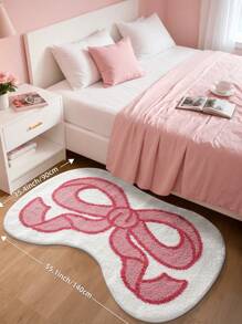 1 Stück Valentinstag Fliegen-Stil weiches geometrisches Muster extra-dicke weiche rosa Badezimmermatte für Paare, rutschfester TPR-Boden, wasserabsorbierend, leicht zu reinigen, maschinenwaschbar, weich und bequem, für Wohnzimmer, Badezimmer-Waschtisch, Badewanne, Dusche, Waschbecken, Festliche Badezimmer-Dekoration, dick & flauschig