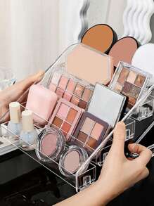 1 件化妆品多层收纳盒、太阳镜收纳盒、亚克力展示架、眼镜和精油架、化妆品收纳盒、梳妆台收纳盒、化妆品收纳架、储物盒、化妆品收纳盒、收纳盒 - 彩色 - 查看 8