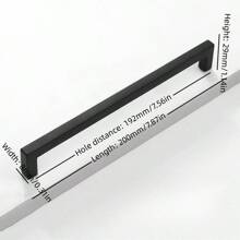 1pc Simple Quadrate Aluminum Alloy Black Brushed Furniture Cabinet Door Handles Drawer Knobs Glass Cabinet Wardrobe Door Pulls Furniture Handle Hardware