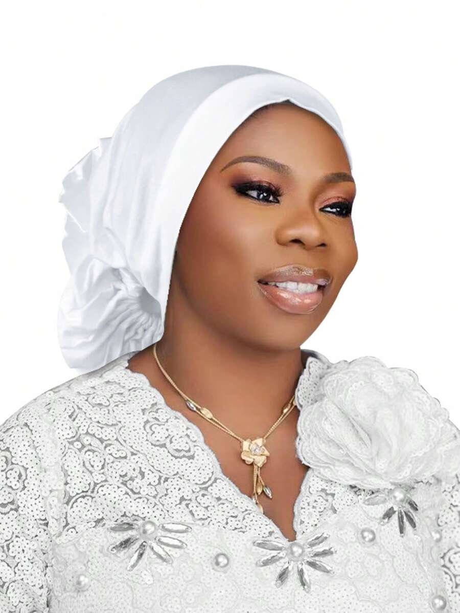 1pc Fashionable & Simple Pearl Decor Beanie Hat/Head Wrap For Women - Multicolor - View 1