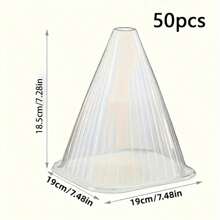 20/50 piezas Cubierta protectora reutilizable para plantas - Manta antihielo de plástico transparente, barrera de jardín para prevenir pájaros, heladas y caracoles - Costillas verticales para soporte y circulación de aire - Ideal para semilleros y plantas frágiles, a prueba de insectos | Diseño transparente | Textura acanalada, Cubierta de red de jardín para plantas