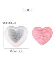 1 件编织心形硅胶模具，适用于香薰蜡烛、工艺品和石膏装饰 - 白色 - 查看 10