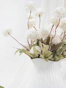17.72Inch Artificial Chrysanthemum Branch Green Plant Long Stem Spring Wedding Bridal DIY Bouquet Flower Arrangement Living Room Kitchen Vase Home Decoration 1PC/2PCS/4PCS/6PCS