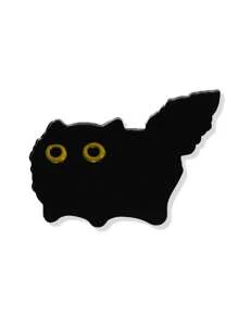 Cute Tiny Black Cat Enamel Pin Novelty Cartoon Animal Metal Badge Brooch For Jewelry Accessory Gifts Wholesale Ladies' Daily Party Accessories, Fashionable Jewelry, Best Friend Gifts Pin For Clothes Bag Charm School