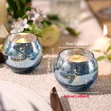 Juego de 6/12 portavelas para velas votivas surtidas de cristal con efecto de mercurio, decoración de mesa para bodas y fiestas de cumpleaños en el hogar