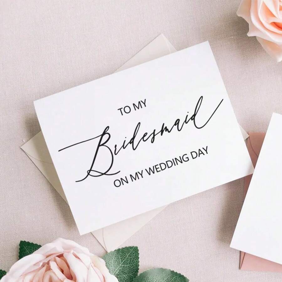 Bridesmaids For My Wedding Day, For My Maid Of Honor, Wedding Day Cards, Wedding Day Bridal Party, Thank You Cards, For My Maid Of Honor - Multicolor - View 1