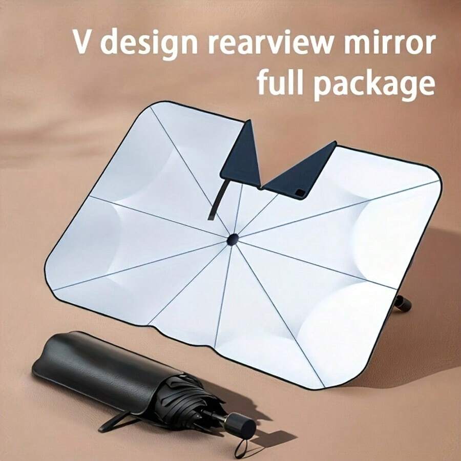 1 pieza Parasol plegable portátil para parabrisas del coche, protege tu auto de la luz solar, con protección contra rayos UV y aislamiento del calor