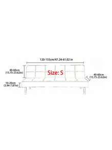 1pc Jacquard Sofa Bed Cover, High Elasticity Easy Installation, Multi-Size, All-Season, Prevents Pet Scratch, Foldable Sofa Bed Slipcover For Decorating Living Room Sofa