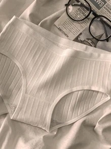 3pack Solid Ribbed Knit Brief