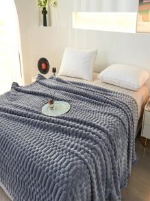 1 件加厚波西米亚风格毛毯，带镂空钻石图案，柔软仿羔羊毛条纹羊毛毯，适用于沙发、卧室、宿舍，适合所有季节