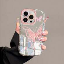 1pc Cute Butterfly Silicone Full Body Protective Phone Case Compatible With IPhone 15 Pro Max, Compatible With IPhone 14, 13, 12, 11, 16, 7/8 Series Waterproof Shockproof Anti-Fall Scratch Resistant