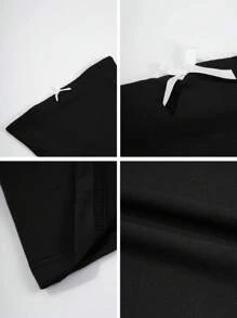 女式夏季 Y2K 性感修身年轻热辣蕾丝蝴蝶结上衣