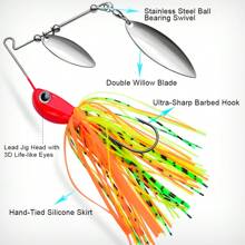 PROBEROS PROBEROS 1 Stück Mehrfarbiger untergehender Spinner Angellöffel, 17g, blinkende Pailletten, für Süß- und Salzwasser geeignet für Barsch, Forelle, Lachs