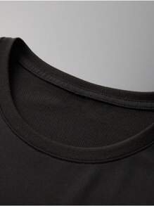 Camiseta deportiva de verano para mujer, cuello redondo, mangas cortas, 100% poliéster, buena elasticidad, tejido de punto, estampado de letras de rugby, jersey casual