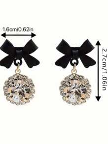 1 Paar kreative einzigartige Schleifenohrringe, süße elegante Mädchenohringe, modischer Schmuck