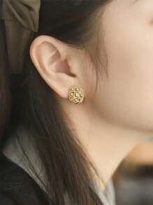 1 paire de magnifiques boucles d'oreilles à tige en zircone cubique pour femmes, idéales pour le mariage, les fiançailles, les anniversaires, les fêtes et les cadeaux de la Saint-Valentin
