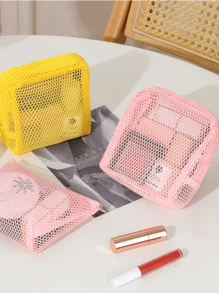 1 Stück süße Dopamin-Farbgitter-Datenkabel-Aufbewahrungstasche, (Schlüsselband separat erhältlich, Farbe ist zufällig), tragbare handgehaltene Kabel-Ohrhörer-Stromladegerät-Lippenstift-Tasche, Rosa/Lila/Blau kleine Reise-Aufbewahrungstasche, Reiseaccessoires, Reiseersatzteile, Handy-Aufbewahrungstasche Kabelverwaltung