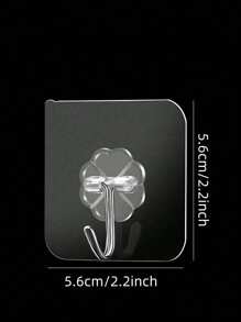 30Pcs/10Pcs/1Pc Translucent Strong Adhesive Hooks, No Need To Drill Holes, Punch-Free Traceless Load-Bearing Hooks, Strong Adhesive Hangers, Removable, Transparent, Waterproof, Rust-Proof, Suitable For Clothes, Hats, Tableware, Shoes, Accessories, Kitchenware, Bags, Kitchen, Bathroom, Living Room, Bedroom, Wall Hanging, Multi-Functional Hanging Storage Rack, Suitable For Family Room Wall Door Cabinet Bathroom Organizer Bathroom Decor Summer Back To School