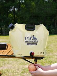 Outdoor Water Storage Bag 8L With Faucet Valve, Tourism Camping Large Capacity Portable Foldable Plastic Water Bag