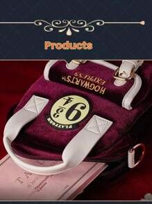 Harry Potter Series Tote Crossbody Bag Is A Lightweight Everyday Portable Casual Crossbody Bag ,Harry Potter Backpack For Women Men Large Capacity Backbag Hogwarts School Britain Bag Crossbody Shoulder Bag Y2K Style