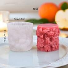 Rose Flower Column Silicone Mold For Aromatherapy Candle Making