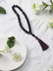 Tasbin 1pc 33pcs 12mm Glass Beaded Bracelet, Handmade Fashionable Minimalist Prayer Beads (Multiple Colors)