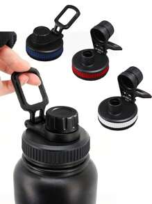 1 个替换盖，适合 12/16/18/22/32/40/64 盎司水瓶，2.28 英寸宽口，可重复使用的翻盖饮水盖，返校用品 - 彩色 - 查看 7