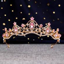 Bride Crown Stylish All-Match Rhinestone Crown, Minimalist High-End Dress Accessory, Photoshoot/Wedding Gown Hair Decor