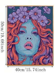 Beautiful Woman DIY Digital Oil Painting Kit For Bedroom Wall Decor And Art Painting, Simple And Fun Creative Painting, No Drawing Skills Required, Fulfill Your Artist Dream, Immerse Yourself In The Colorful World, Every Brushstroke Is Self-Expression, Best Gift For Family And Friends, 40*50CM