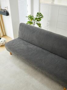 1pc Jacquard Sofa Bed Cover, High Elasticity Easy Installation, Multi-Size, All-Season, Prevents Pet Scratch, Foldable Sofa Bed Slipcover For Decorating Living Room Sofa