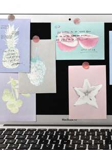 80张韩国简约便笺本，水果园系列，适合日记、办公书写 - 彩色 - 查看 4