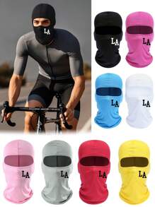 2pcs/1pc Letter Printing Ski Mask Balaclava Face Mask For Men Women Windproof Scarf For Snowboard Motorcycle Spring And Summer