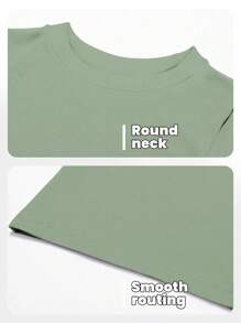 YEIFIN 冬季两件套女士纯色长袖 T 恤和紧身裤运动服套装，运动圆领上衣和紧身裤，适合瑜伽健身房锻炼，春夏女士运动服